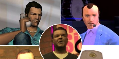 Grand Theft Auto celebrities from the game series, GTA IV, GTA Vice City, GTA San Andreas, Ray Liotta, Phil Collins, Ricky Gervais, Frankie Boyle, Shaun Ryder