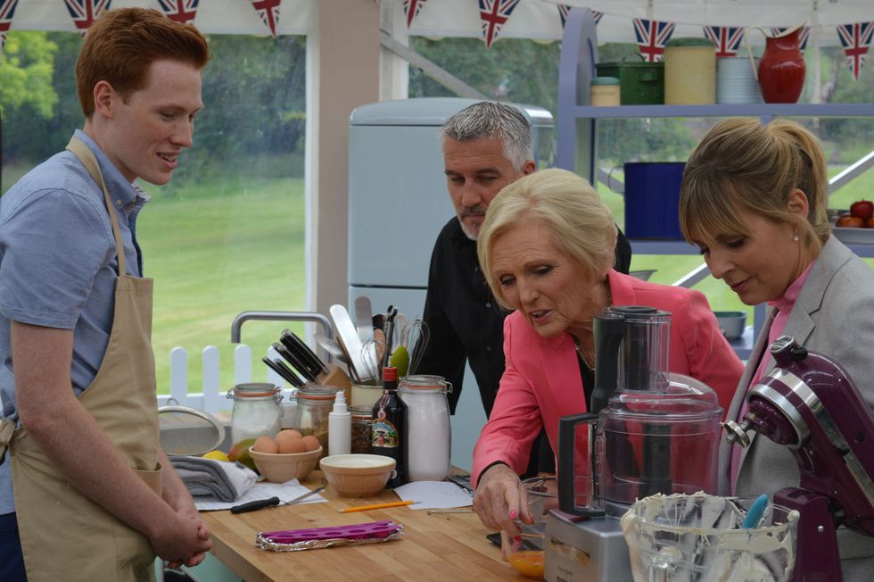 The Great British Bake Off 2016 final: Andrew Smyth, Paul Hollywood, Mary Berry, Mel Giedroyc