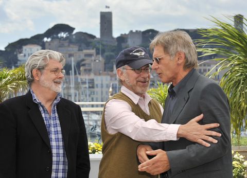 Indiana Jones trio George Lucas, Steven Spielberg and Harrison Ford in Cannes