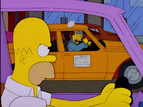 The Simpsons road rage [GIF]