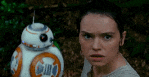 Rey fear Star Wars: The Force Awakens [GIF]