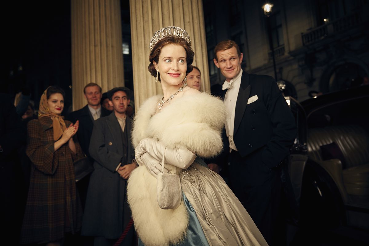 Claire Foy and Matt Smith in Netflix's The Crown