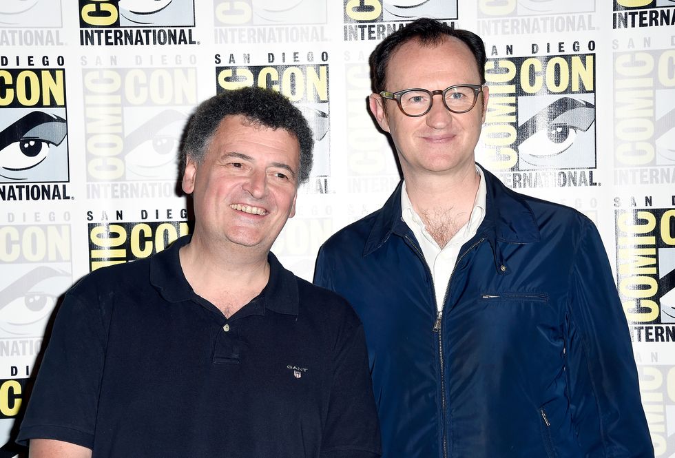 Steven Moffat and Mark Gatiss at Comic-Con 2016