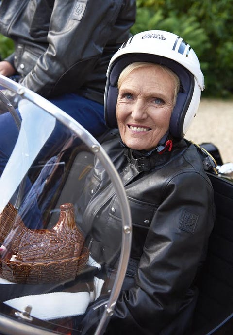 Mary Berry hits the road in amazing pictures for James Martin's