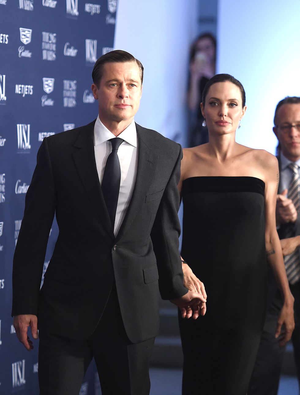 Brad Pitt and Angelina Jolie Pitt attend the WSJ. Magazine 2015 Innovator Awards at the Museum of Modern Art on November 4, 2015 in New York City