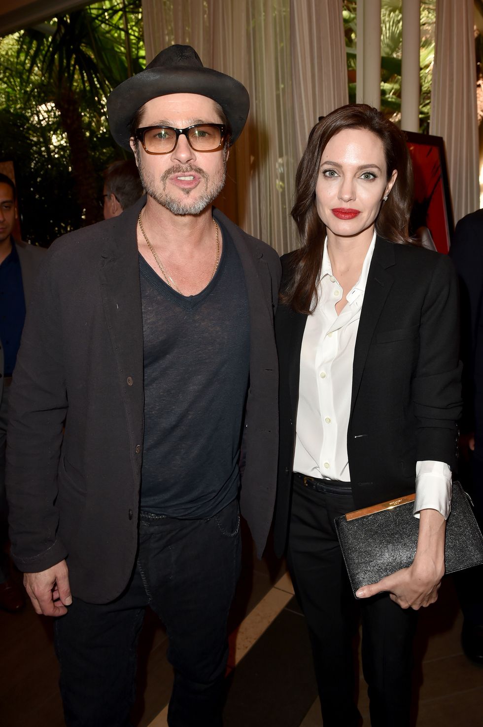 BEVERLY HILLS, CA - JANUARY 09: Actor Brad Pitt (L) and actress/director Angelina Jolie attend the 15th Annual AFI Awards at Four Seasons Hotel Los Angeles at Beverly Hills on January 9, 2015 in Beverly Hills, California. (Photo by Kevin Winter/Getty Images for AFI)