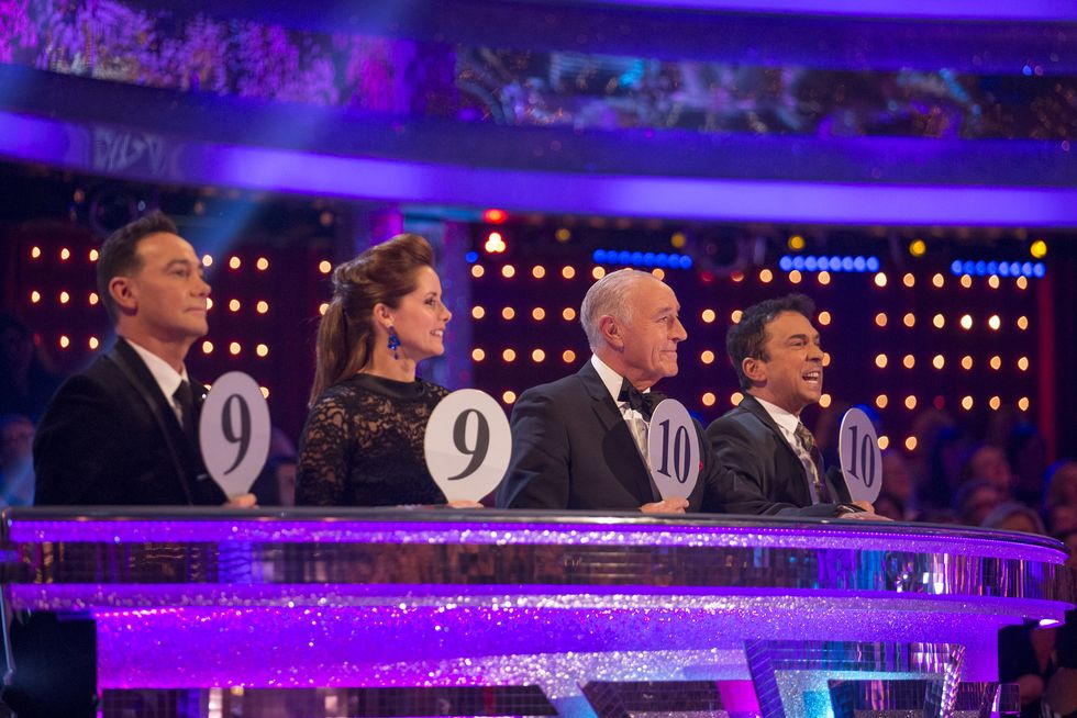 Strictly judges giving top scores