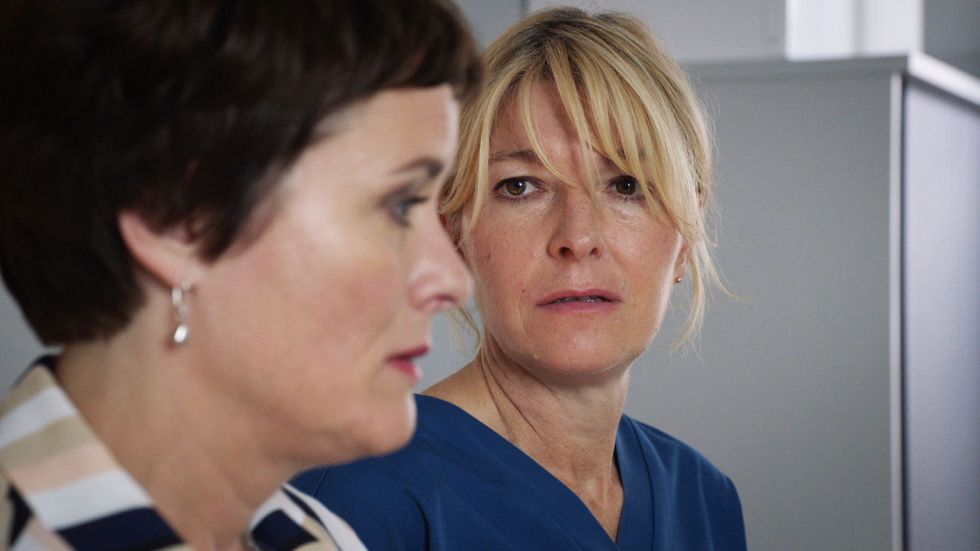 Serena Campbell and Bernie Wolfe in Holby City