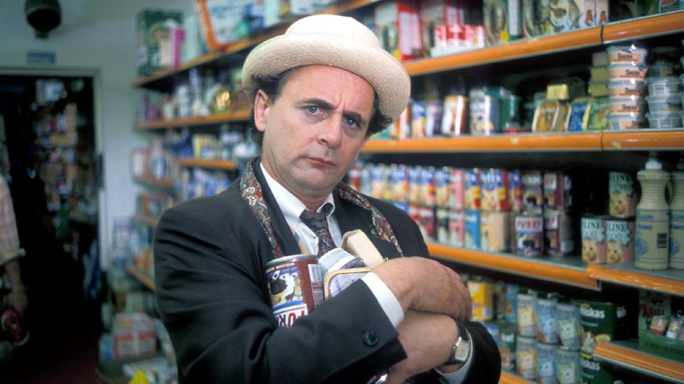 sylvester mccoy in his final 'doctor who' story, 'survival'