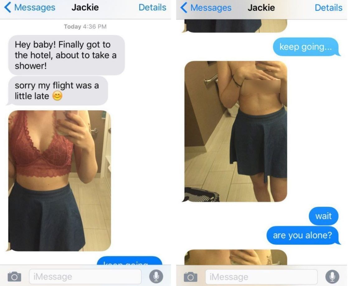 Oops! This womans sexy text to her boyfriend revealed she was cheating on image