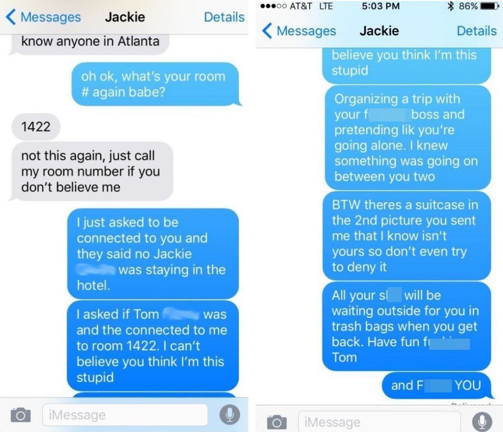 Oops! This womans sexy text to her boyfriend revealed she was cheating on