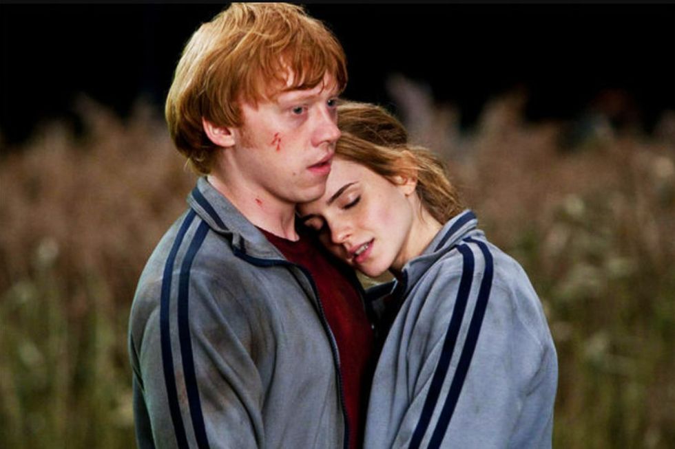 ron and hermione harry potter awkward