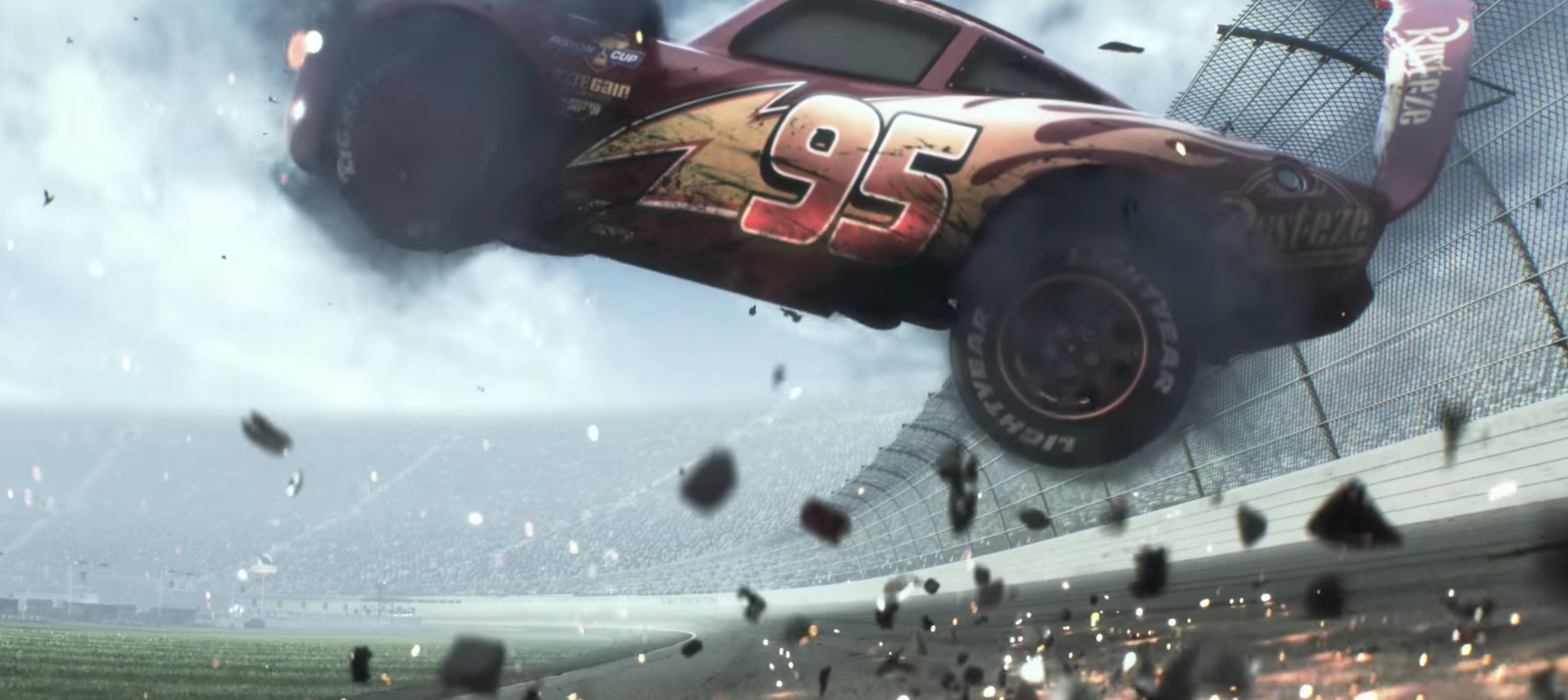 CARS 3 (4K HDR)  Lightning McQueen's Crash Scene 