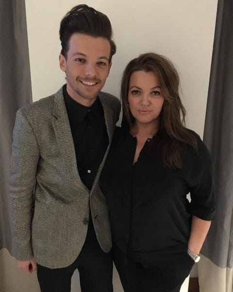 Louis Tomlinson with his mum Johannah at the BRITs One Direction star Louis Tomlinson's 18-year-old sister Félicité has died
