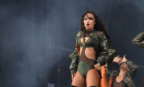 Leigh-Anne Pinnock of 'Little Mix' performs during the V Festival