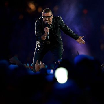 George Michael performs during the Closing Ceremony on Day 16 of the London 2012 Olympic Games