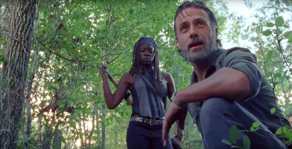 michonne and rick in 'the walking dead' season 7, part 2