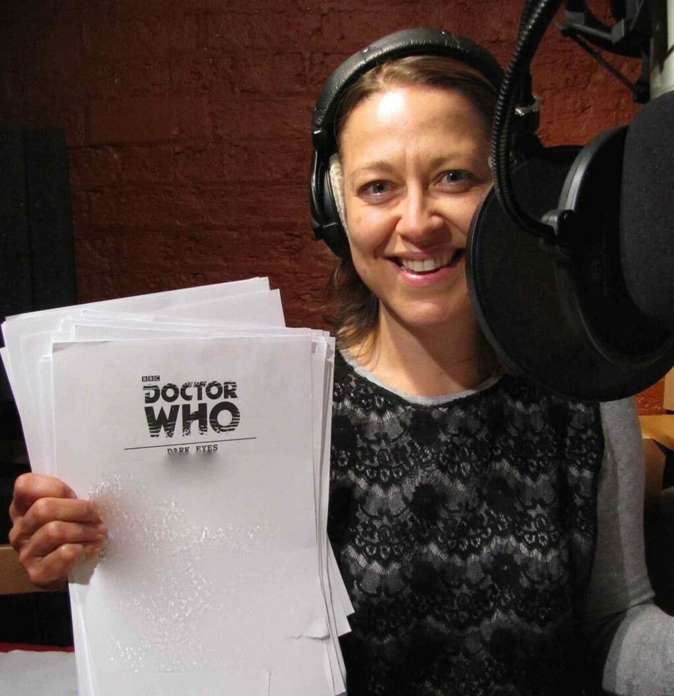 Nicola Walker recording 'Doctor Who' audio plays