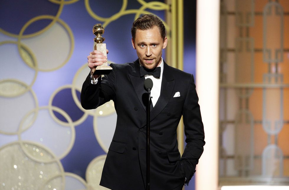 Tom Hiddleston, acceptance speech, Golden Globes 2017
