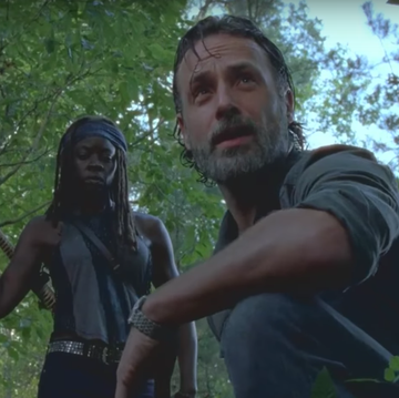 rick and michonne in the walking dead