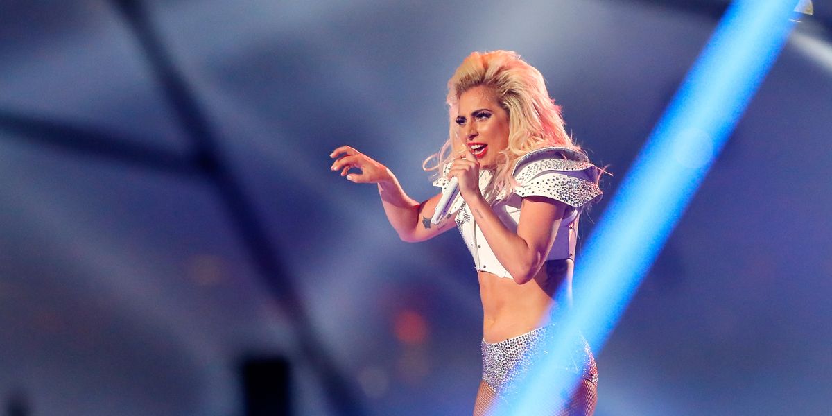 Lady Gaga ended Super Bowl halftime show with mic drop and jump