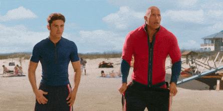 445px x 222px - Zac Efron snogged Dwayne 'The Rock' Johnson... and he liked it