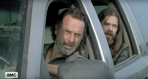 Rick Grimes and Jesus in The Walking Dead season 7B premiere