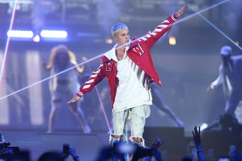 Justin Bieber performs at Boardwalk Hall Arena in Atlantic City, New Jersey.