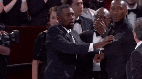 Moonlight cast at the Oscars GIF