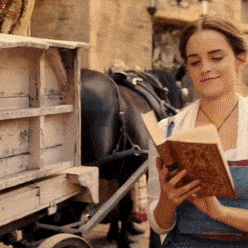 Beauty and the Beast: Belle reading [GIF]