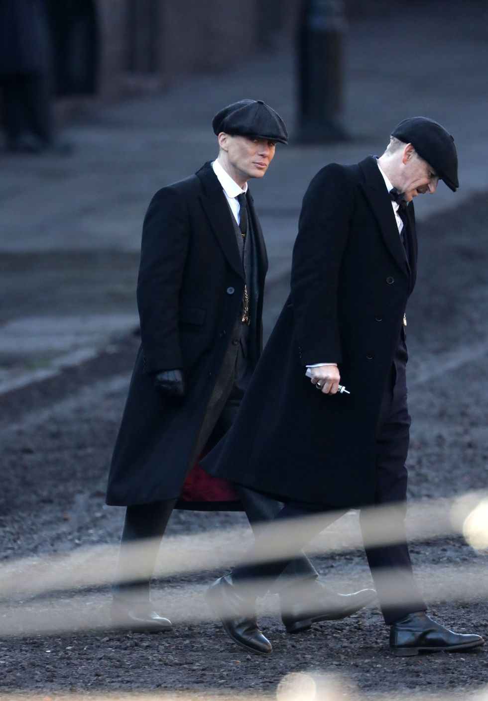 Cillian Murphy is seen as Thomas Shelby today on set in Liverpool as filming got underway for the new series of the hit BBC 'Peaky Blinders' drama. 20 March 2017