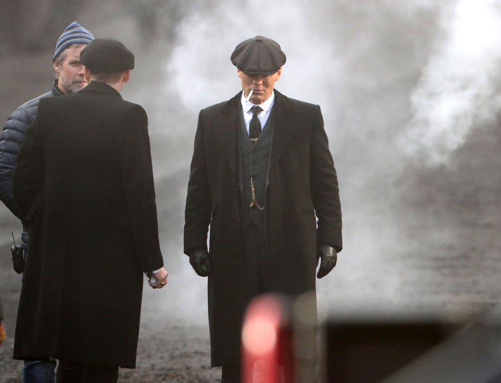 Cillian Murphy is seen as Thomas Shelby today on set in Liverpool as filming got underway for the new series of the hit BBC 'Peaky Blinders' drama. 20 March 2017