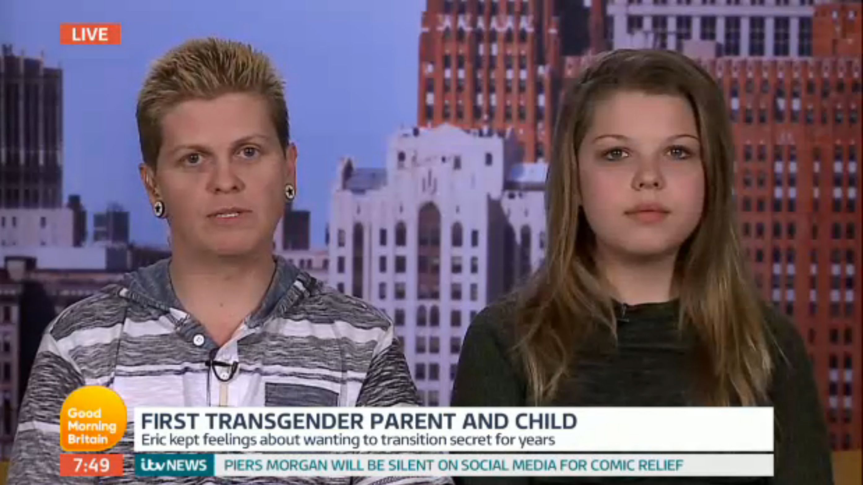 Piers Morgan interviews transgender father and daughter