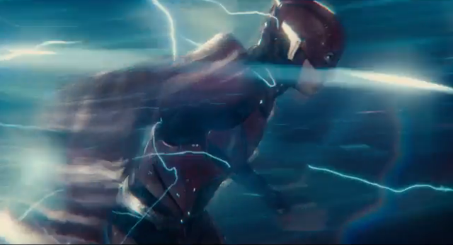 ezra miller as the flash in justice league trailer