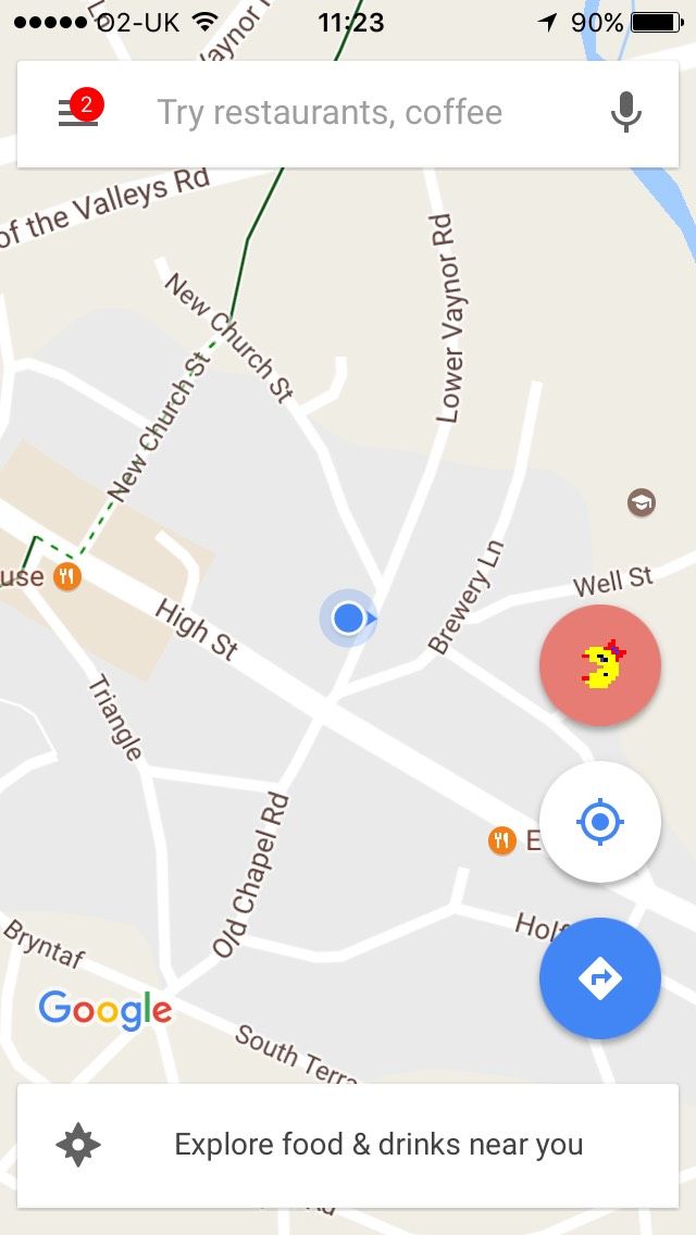 Play Ms. Pac-Man in Google Maps