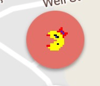 Play Ms. Pac-Man in Google Maps