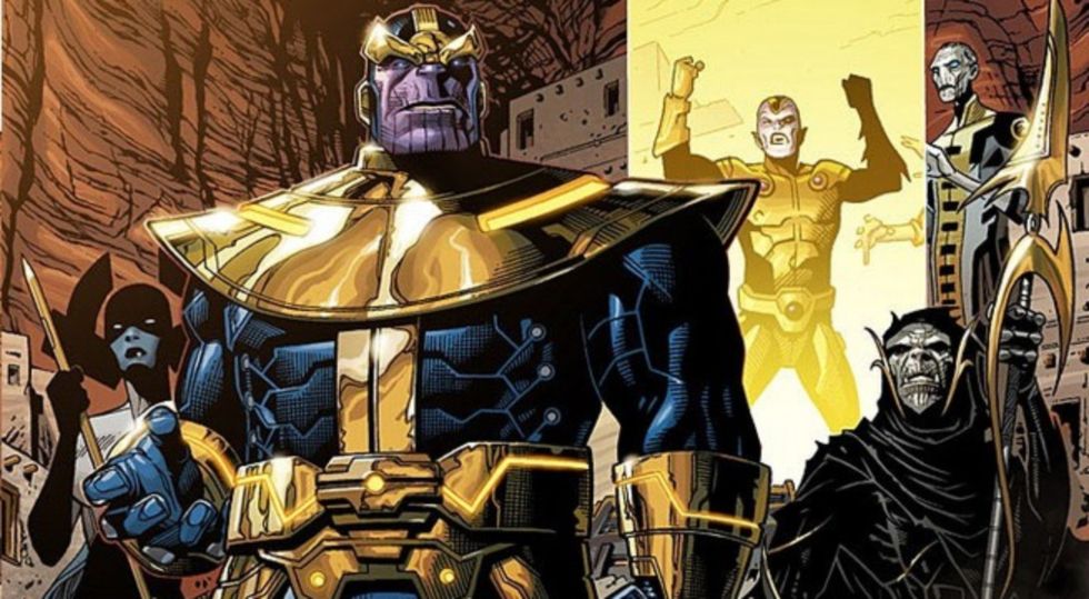 Thanos and the Black Order Cull Obsidian Corvus Glaive Thane Proxima Midnight Ebony Maw