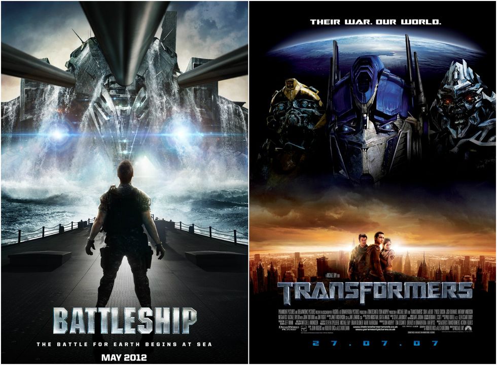 Battleship and Transformers posters
