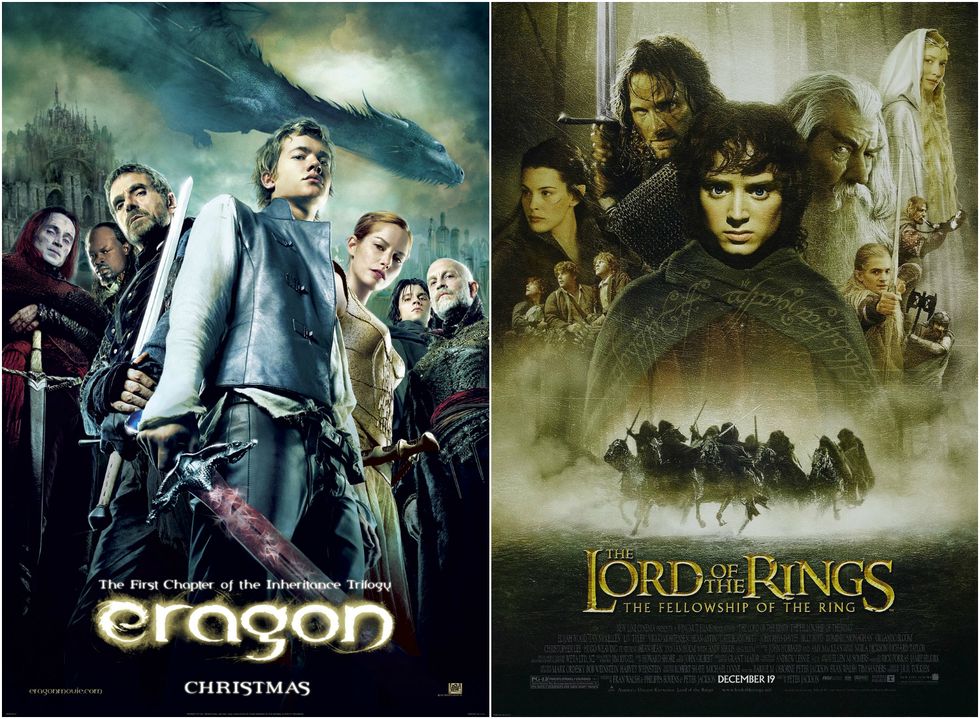 Eragon and Lord of the Rings posters
