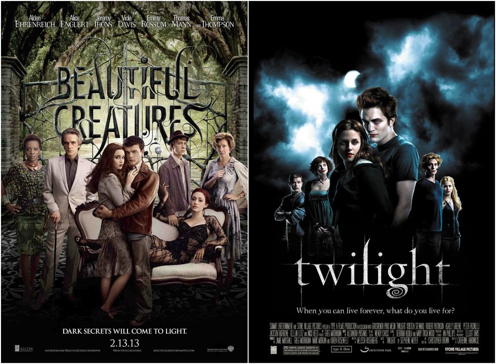 Beautiful Creatures and Twilight posters