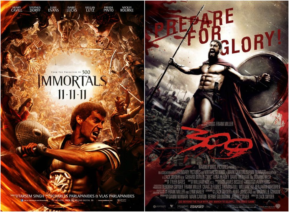 Immortals and 300 posters