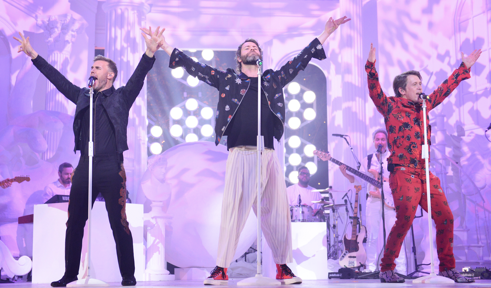 evening with take that, itv
