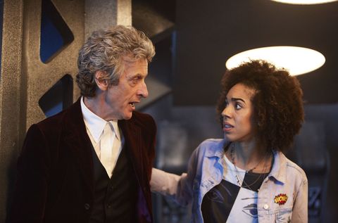 Peter Capaldi and Pearl Mackie in 'Doctor Who' s10e01, 'The Pilot'