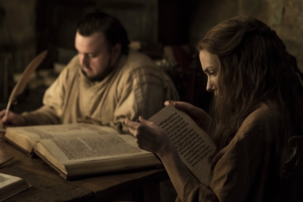 Game of Thrones season 7:  Samwell Tarly and Gilly
