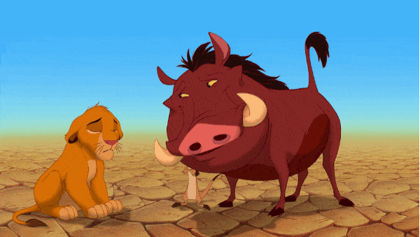 Timón y Pumba en El Rey León