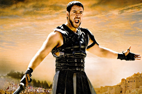 Russell Crowe as Maximum in Gladiator