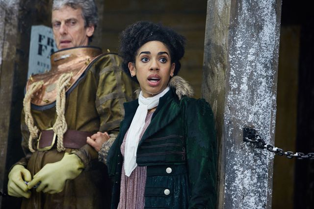 The Doctor (Peter Capaldi) and Bill (Pearl Mackie) in 'Doctor Who' s10e03, 'Thin Ice'