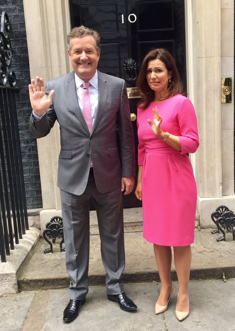 Piers Morgan, Susanna Reid, outside 10 Downing Street