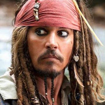 johnny depp as jack sparrow in pirates of the caribbean