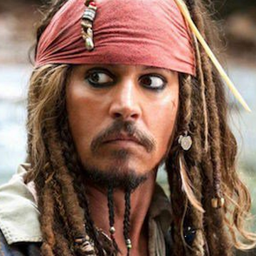johnny depp as jack sparrow in pirates of the caribbean